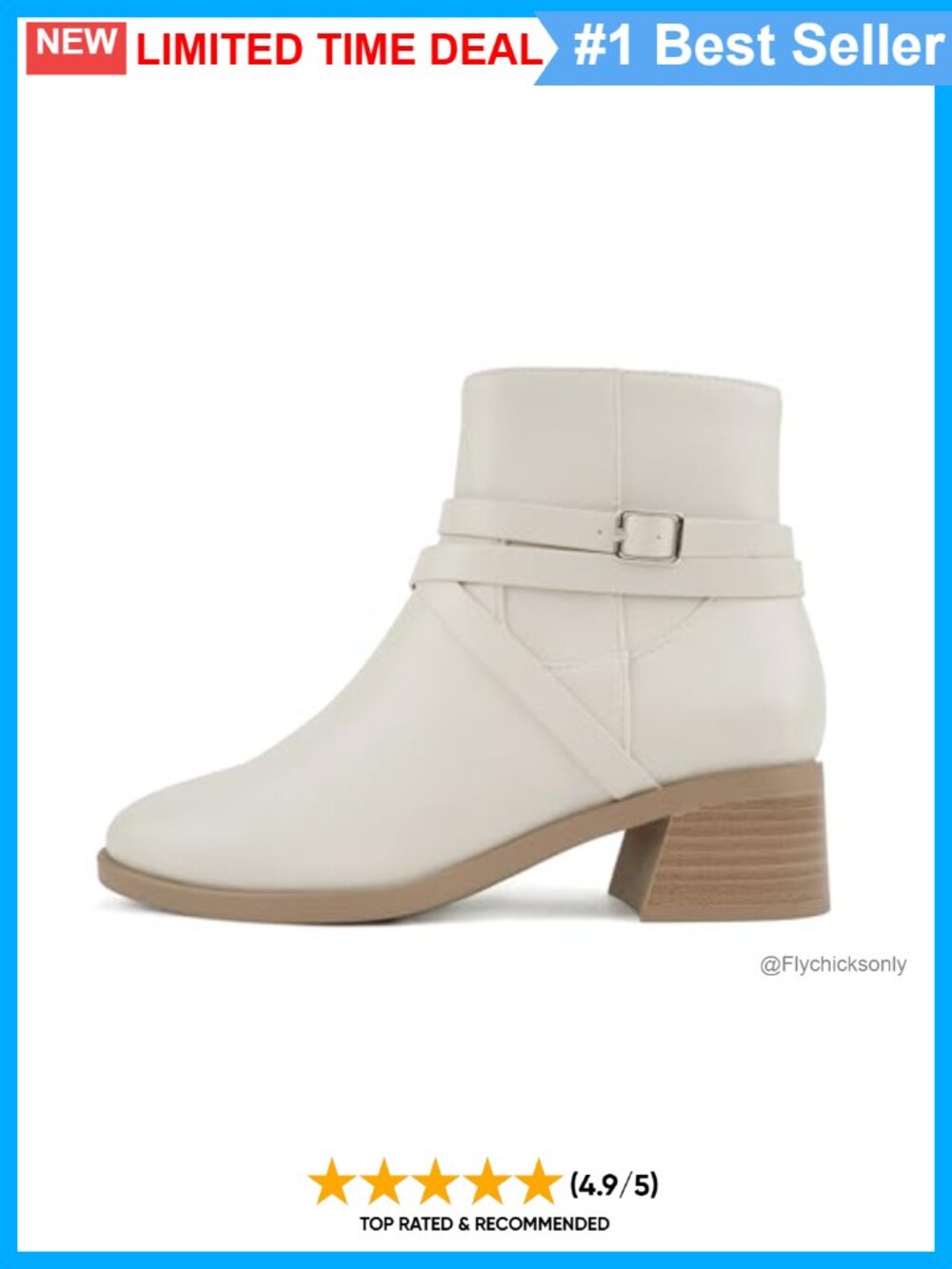 Imitation Suede Ankle Bootie Round Toe Low Block Heel Side Zipper